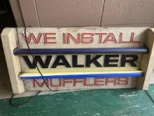 Walker muffler lighted sign - 1 bulb works