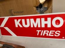 Kumho Tires Metal Sign - 4 ft x 16''