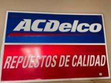 Stout-Lite Metal AC Delco Sign - 3 ft x 2 ft. SHIPPING IS AVAILABLE ON THIS LOT!
