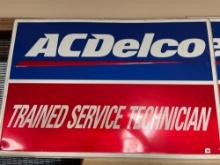 Stout-Lite Metal AC Delco Trained Service Technician Sign - 3 ft x 2 ft. SHIPPING IS AVAILABLE ON