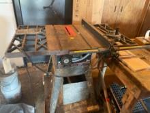 Craftsman 10'', 3 HP Table Saw on Castor Wheel Stand. NO SHIPPING AVAILABLE ON THIS LOT!
