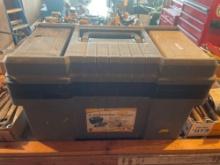 22'' Plano Contractor Tool Box with Craftsman Socket Set, & more. NO SHIPPING AVAILABLE ON THIS LOT!