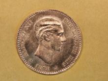 GOLD! GEM Brilliant uncirculated 1878 Spain Gold 10 pesetas