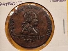 CONDER! 1794 Middlesex half-penny token in Extra Fine plus