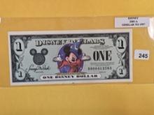 DISNEY DOLLAR! Crisp Uncirculated 2001-A One Dollar Mickey