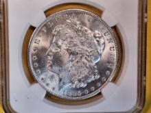 NGC 1885-O Morgan Dollar in Mint State 63