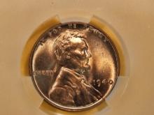 GEM! CAC 1940 Wheat Cent in Mint State 65 RED