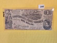 1862 Confederate Dollar