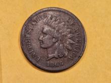 * Semi-key 1866 Indian Cent