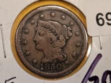 1850 Braided hair Large Cent