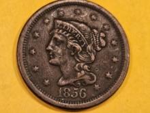 1856 Braided Hair Large Cent in Extra Fine ++