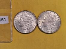 1897-S and 1899-O Morgan Dollars