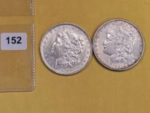 1887-O and 1897-O Morgan Dollars