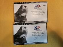 Two 2005 US SILVER Proof State Quarters Sets