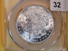 CAC 1921 Morgan Dollar in Mint State 62