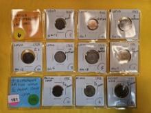 Ten mixed World Coins