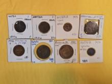 Eight nice mixed World coins