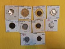 Ten mixed World Coins
