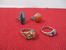 Ladies Estate Rings with Stones-Lot of 4-B