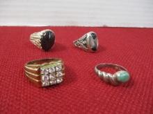 Ladies Estate Rings with Stones-Lot of 4-D