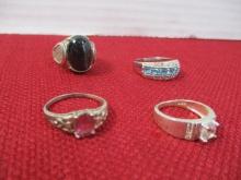 Ladies Estate Rings with Stones-Lot of 4-H