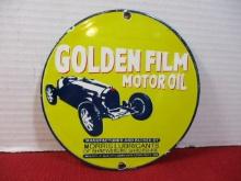 Golden Film Motor Oil Porcelain Advertising Sign