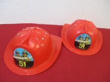 1975 Emergency 51 Fire Helmets