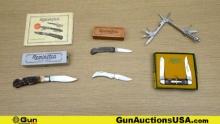 Remington, Winchester Knives. Excellent. Lot of 6; 1- Remington Knife Catalog, 3- Remington Folding