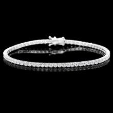 18K White Gold and 4.38ct Diamond Bracelet