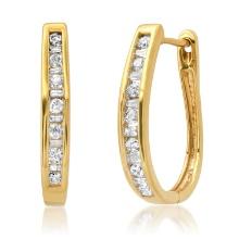 10K Yellow Gold Setting with 0.56ct Diamond Earrings