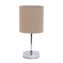Creekwood Home 11.81" Gray Metal Stick Lamp, Chrome w/Fabric Drum Shade, Retail $30.00