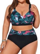 Hanna Nikole Womens Plus Size Bikini Set, Size 16 Plus, Retail $45.00