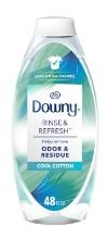 Downy Rinse and Refresh 48 Oz. Odor Remover, Cool Cotton Scent, Liquid Fabric Softener, (70-Loads)
