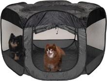 Pop Up Playpen Pet Tent Playground - Gray,  Large
