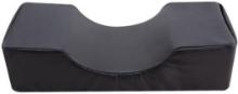 Extension Pillow, Neck Support Eyelash Pillow, Soft Memory Foam, (Leather Tone Black)