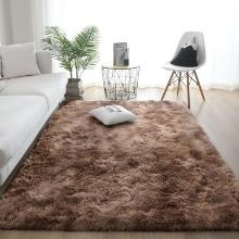 Ultra Soft Non-Slip Shag Fluffy Area Rug, 5x7, Brown Mix 