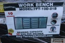 Steelman 7' 10 drawer work bench