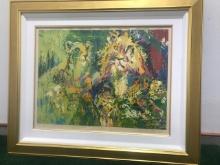 Lion Family by LeRoy Neiman (1921-2012)