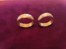 14K WEDDING RING SET