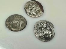 3 Roman Republic Silver Covered DENARIUS Coins from 211 BC to 238 AD