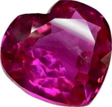 11ct Heart Cut Pink Sapphire Gemstone Sparkling Beauty