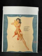 Vintage Pin Up Girl Island Charmer Art Print a Varoa 10x12