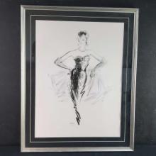 Framed artwork titled Grace signed J. Hartley