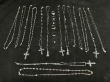 S925 Sterling Silver Rings and Necklaces Chains Crosses more