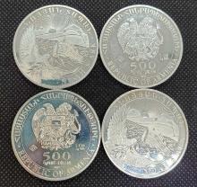 (4) 1 Troy Oz .999 Fine Silver Noah's Ark Round Coins