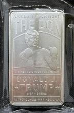 10 Troy Oz .999 Fine Silver World Heavyweight The Don Donald Trump Bullion Bar