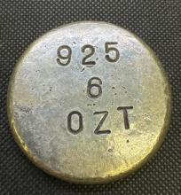 6 Troy Oz 925 Sterling Silver Round Bullion
