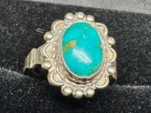 Sterling Silver Turquoise Ring Sz.5