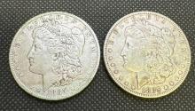 2x 1885 Morgan Silver Dollars 90% Silver Coins 52.96 Grams