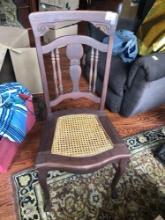Antique Chair with Handwoven Seat